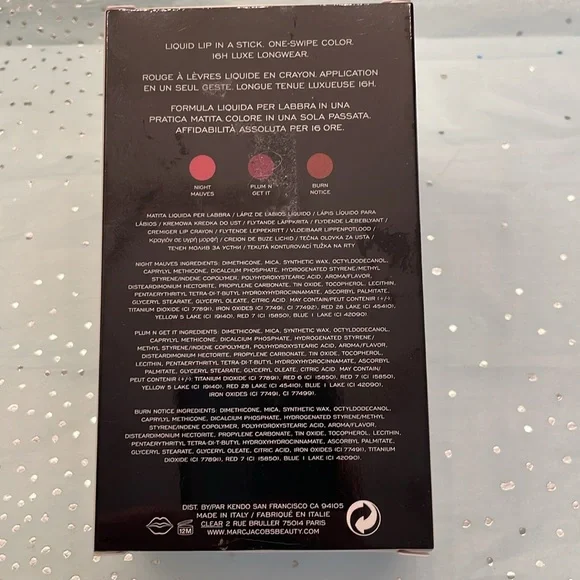 Marc Jacobs 3 Piece Travel Size Liquid Lip Crayon - Picture 8 of 11